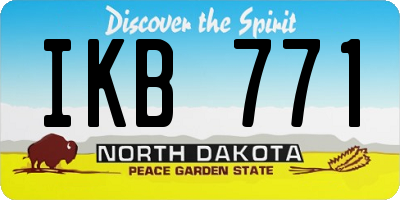 ND license plate IKB771