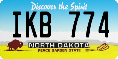 ND license plate IKB774