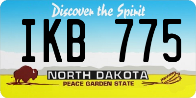 ND license plate IKB775