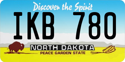ND license plate IKB780