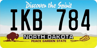 ND license plate IKB784