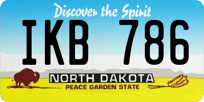 ND license plate IKB786