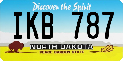 ND license plate IKB787