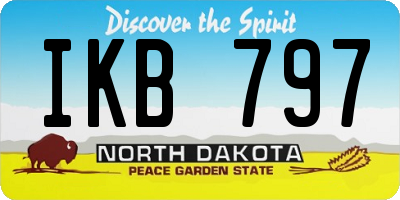 ND license plate IKB797
