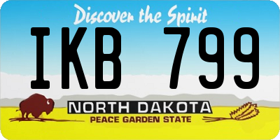 ND license plate IKB799