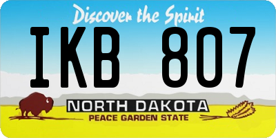 ND license plate IKB807