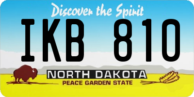 ND license plate IKB810