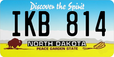 ND license plate IKB814