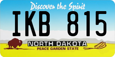 ND license plate IKB815