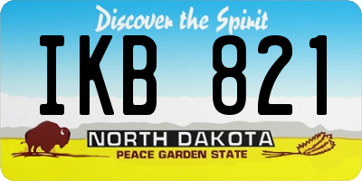 ND license plate IKB821