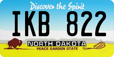 ND license plate IKB822