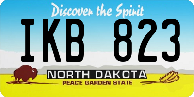 ND license plate IKB823