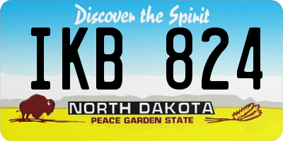 ND license plate IKB824