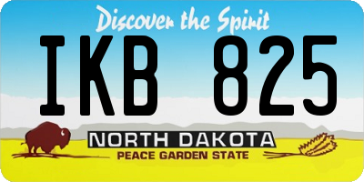 ND license plate IKB825