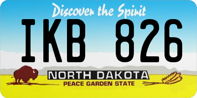 ND license plate IKB826