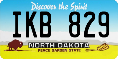ND license plate IKB829