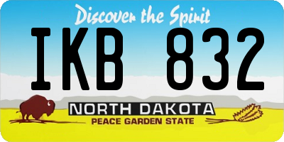 ND license plate IKB832