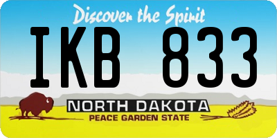 ND license plate IKB833