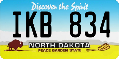 ND license plate IKB834