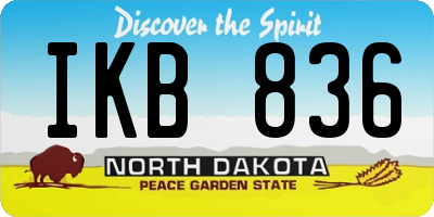 ND license plate IKB836