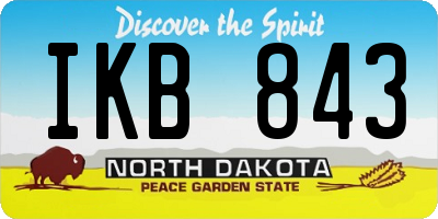ND license plate IKB843