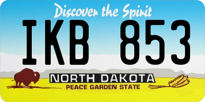 ND license plate IKB853