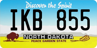 ND license plate IKB855