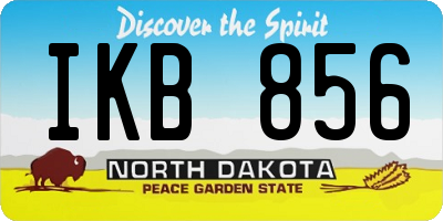 ND license plate IKB856