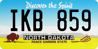 ND license plate IKB859