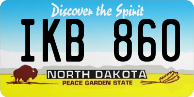 ND license plate IKB860