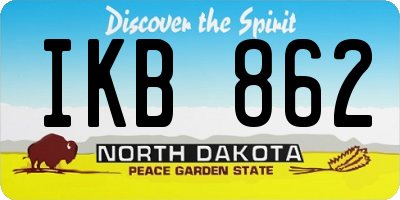 ND license plate IKB862