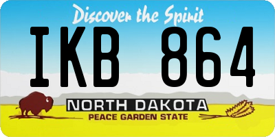 ND license plate IKB864