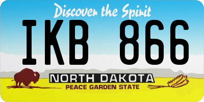 ND license plate IKB866