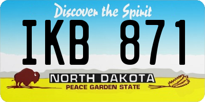 ND license plate IKB871