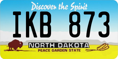 ND license plate IKB873