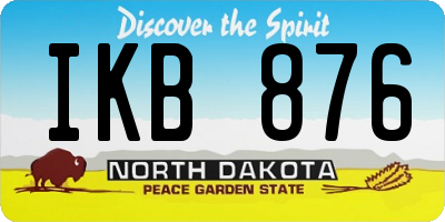 ND license plate IKB876