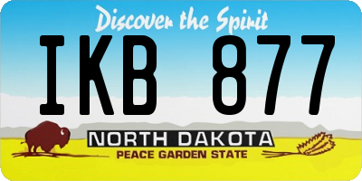 ND license plate IKB877