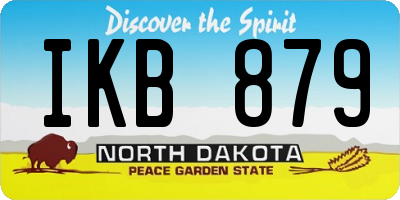 ND license plate IKB879