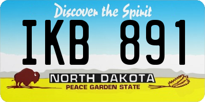 ND license plate IKB891