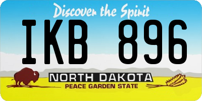 ND license plate IKB896