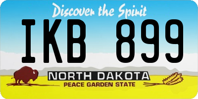 ND license plate IKB899