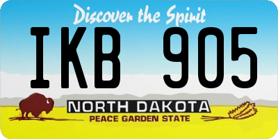ND license plate IKB905