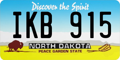 ND license plate IKB915