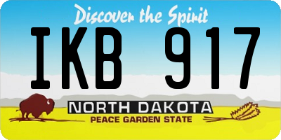 ND license plate IKB917