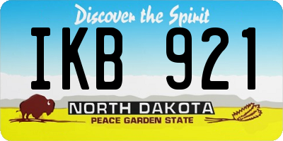 ND license plate IKB921