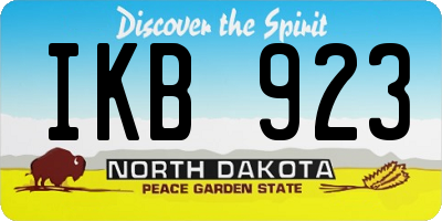 ND license plate IKB923