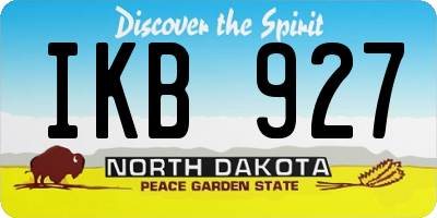 ND license plate IKB927