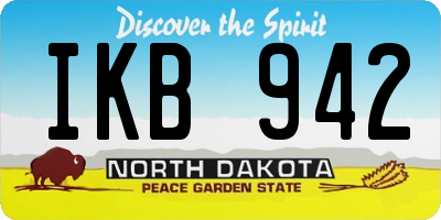 ND license plate IKB942