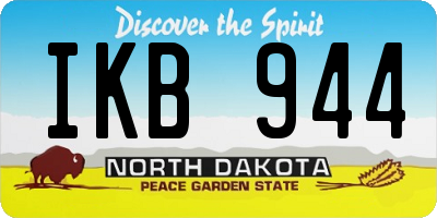 ND license plate IKB944