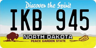 ND license plate IKB945